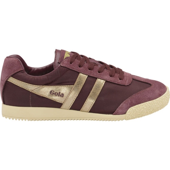 Gola Shoes - NWOT- Gola Harrier Nylon Windsor Wine/Gold Women's Trainers